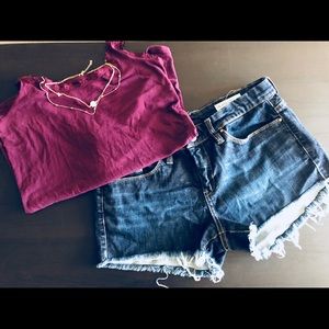 BLANKNYC cut off medium denim shorts size 28